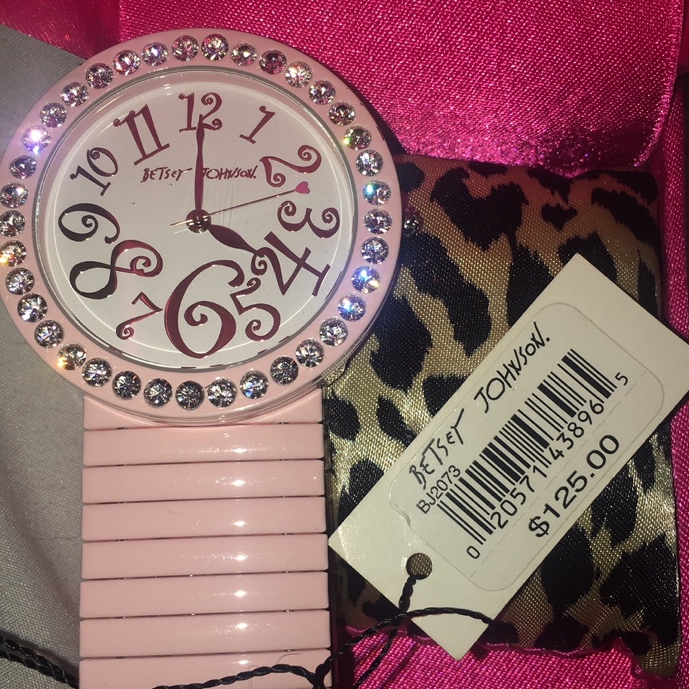 Light pink Betsy Johnson watch